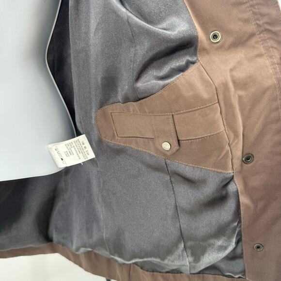 Columbia Brown Full Zip Jacket Coat Womens XS Snap Front Mid Length Regular Fit - Picture 8 of 12